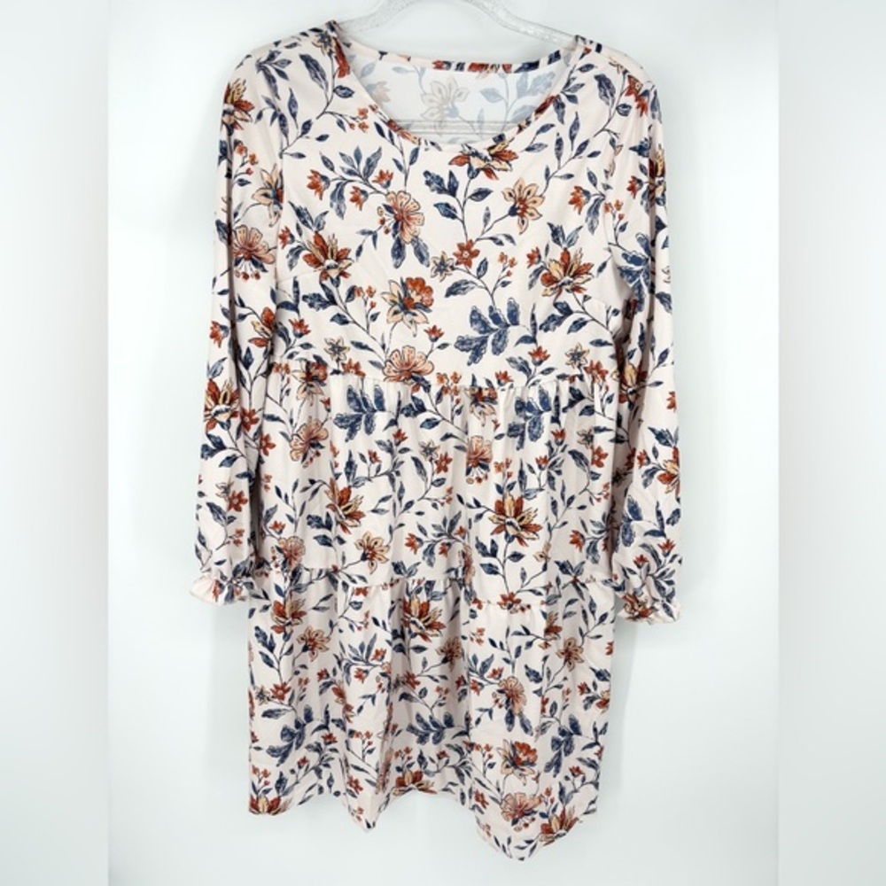 Emery Rose Boho Ruffle‎ Dress Floral Size Medium NWT